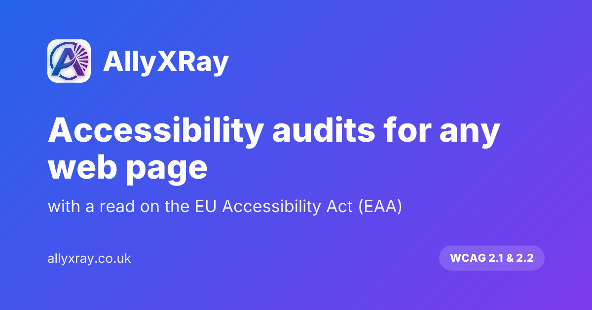 AllyXRay, extension d'audit d'accessibilité WCAG
